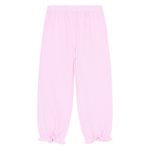 Girl's Micro-Striped Ruffle Bubble Pants